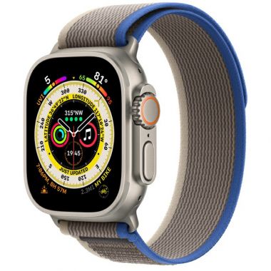 Apple Watch Ultra - Titanium Case with Blue/Gray Trail Loop