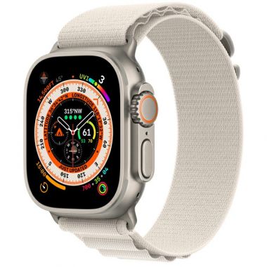 Apple Watch Ultra - Titanium Case with Starlight Alpine Loop