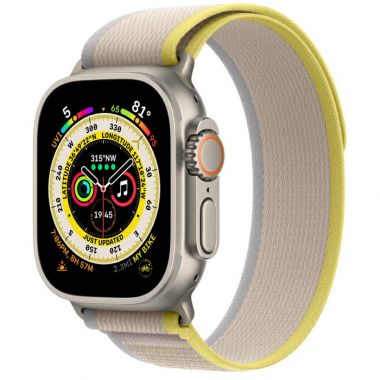 Apple Watch Ultra - Titanium Case with Yellow/Beige Trail Loop